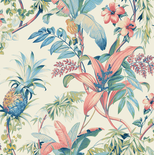 Tommy Bahama Malay Botanic Oyster Wallpaper