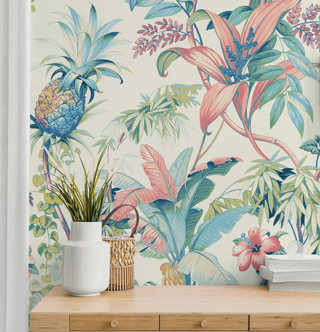 Tommy Bahama Malay Botanic Oyster Wallpaper