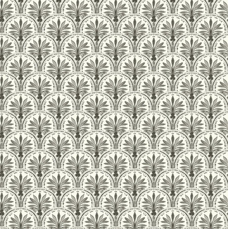 Tommy Bahama Scalloping Charcoal Wallpaper