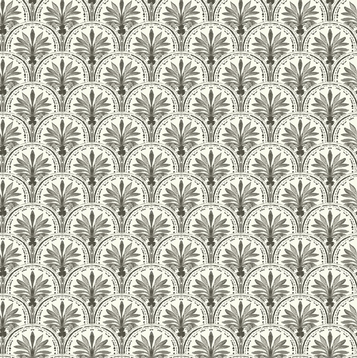 Tommy Bahama Scalloping Charcoal Wallpaper