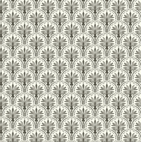 Tommy Bahama Scalloping Charcoal Wallpaper