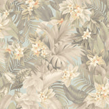 Tommy Bahama Umbrella Palm Seaspray Wallpaper