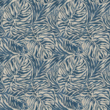Tommy Bahama Zebra Leaf Indigo Wallpaper