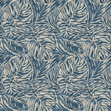 Tommy Bahama Zebra Leaf Indigo Wallpaper