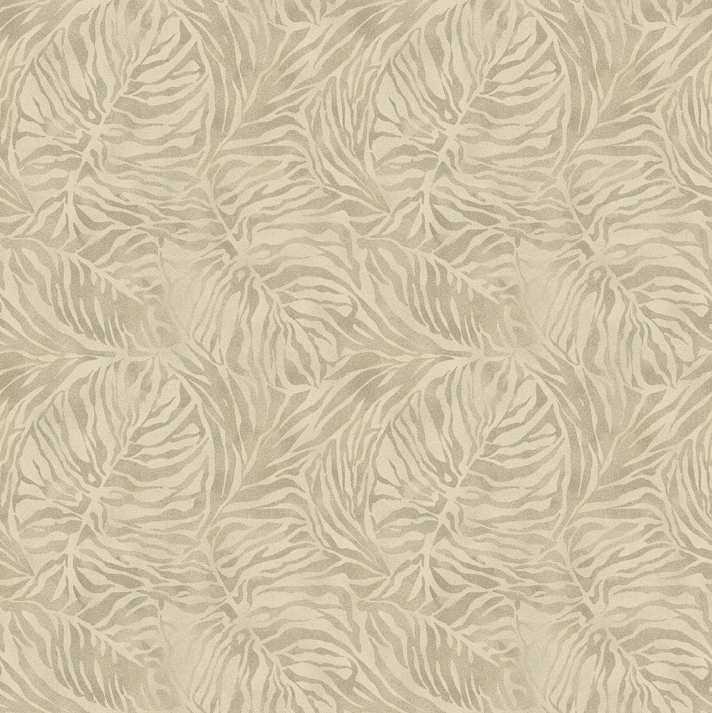 Tommy Bahama Zebra Leaf Linen Wallpaper