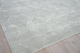 Exquisite Rugs Brunello Modern Handmade Shiny Nylon 6736 Light Silver 6' x 9' Area Rug