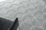 Exquisite Rugs Brunello Modern Handmade Shiny Nylon 6736 Light Silver 6' x 9' Area Rug