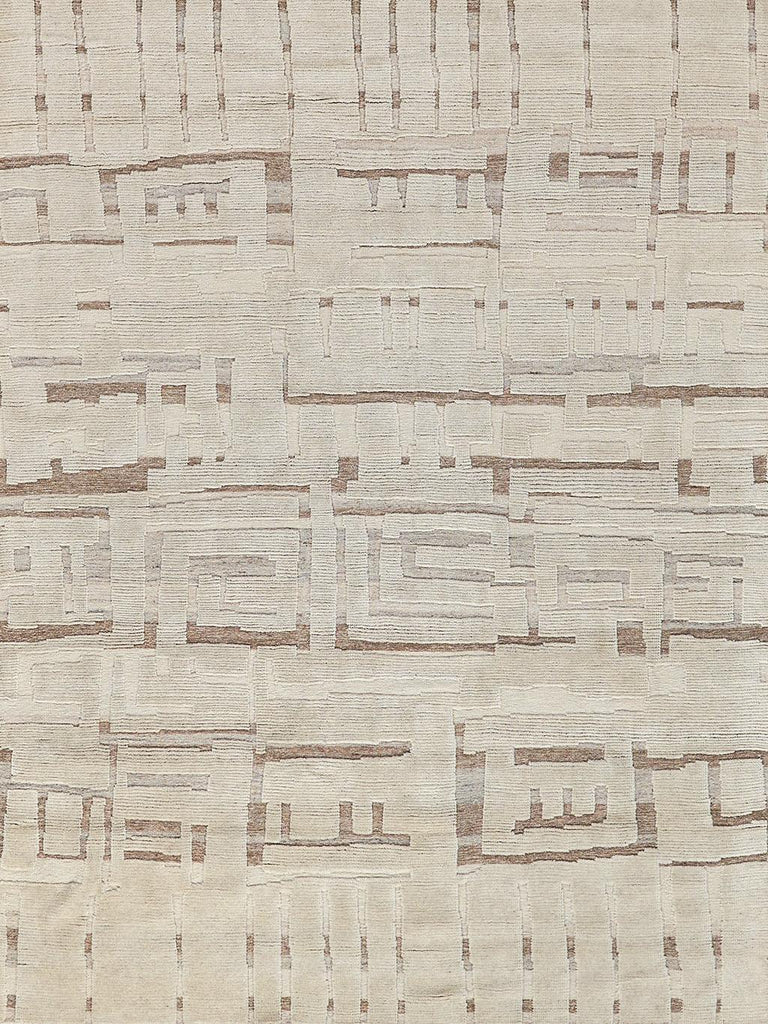 Exquisite Calexico Hand Woven New Zealand Wool Ivory/Beige Area Rug 10.0'X14.0' Rug