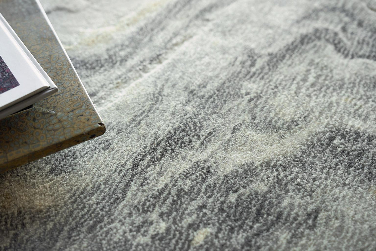 Exquisite Rugs Gianni Handloomed New Zealand Wool/Bamboo Silk 6648 Gray/Gold 15' x 12' Area Rug