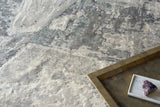 Exquisite Rugs Luxury Laureno Hand-knotted Bamboo Silk 6318 Ivory/Gray 8' x 10' Area Rug