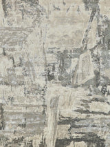 Exquisite Luxury Laureno Hand-knotted Bamboo Silk Ivory/Gray Area Rug 9.0'X12.0' Rug
