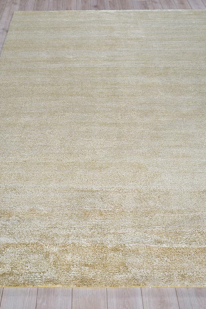 Exquisite Rugs Plush Hand-knotted Bamboo Silk/Wool 4633 Gold 8' x 10' Area Rug
