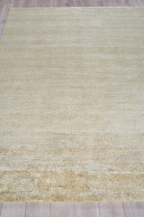 Exquisite Rugs Plush Hand-knotted Bamboo Silk/Wool 4633 Gold 8' x 10' Area Rug