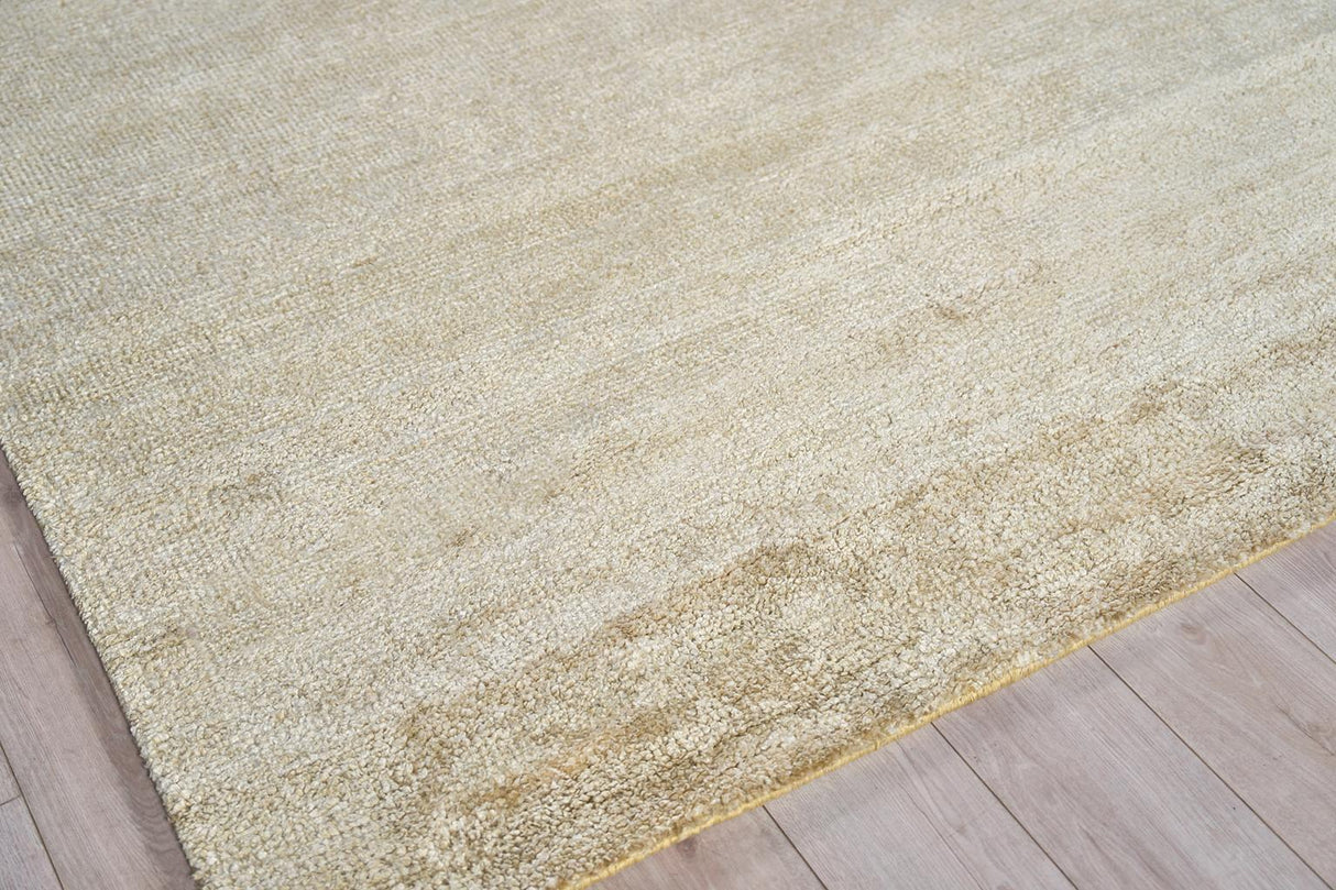 Exquisite Rugs Plush Hand-knotted Bamboo Silk/Wool 4633 Gold 9' x 12' Area Rug