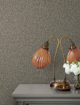 Brewster Home Fashions Halliday Espresso Faux Linen Wallpaper