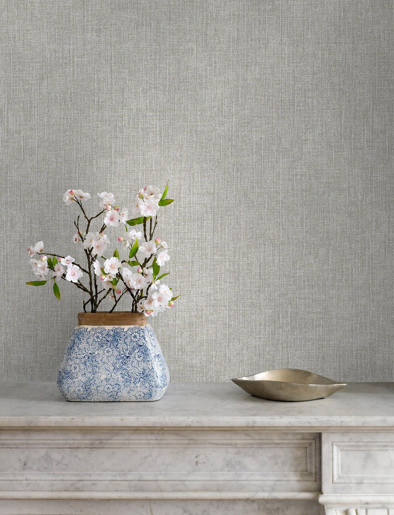 Brewster Home Fashions Glenburn Dove Woven Shimmer Wallpaper