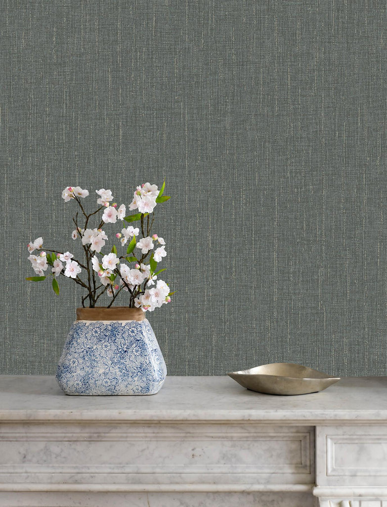 Brewster Home Fashions Glenburn Stone Woven Shimmer Wallpaper