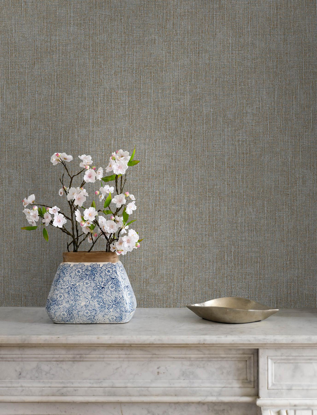 Brewster Home Fashions Glenburn Neutral Woven Shimmer Wallpaper