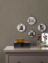 Brewster Home Fashions Surrey Chocolate Basketweave Wallpaper