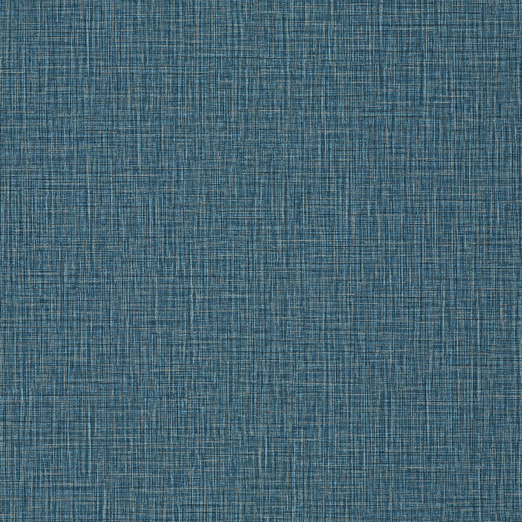 Brewster Home Fashions Eagen Blue Linen Weave Wallpaper