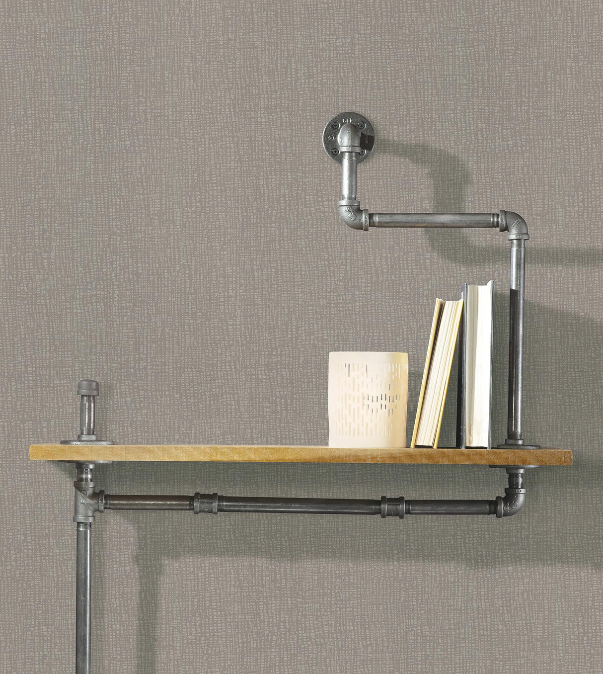 Brewster Home Fashions Street Light Grey Abstract Grid Wallpaper