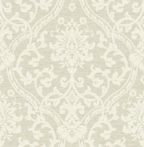 Brewster Home Fashions Evette Neutral Damask Wallpaper