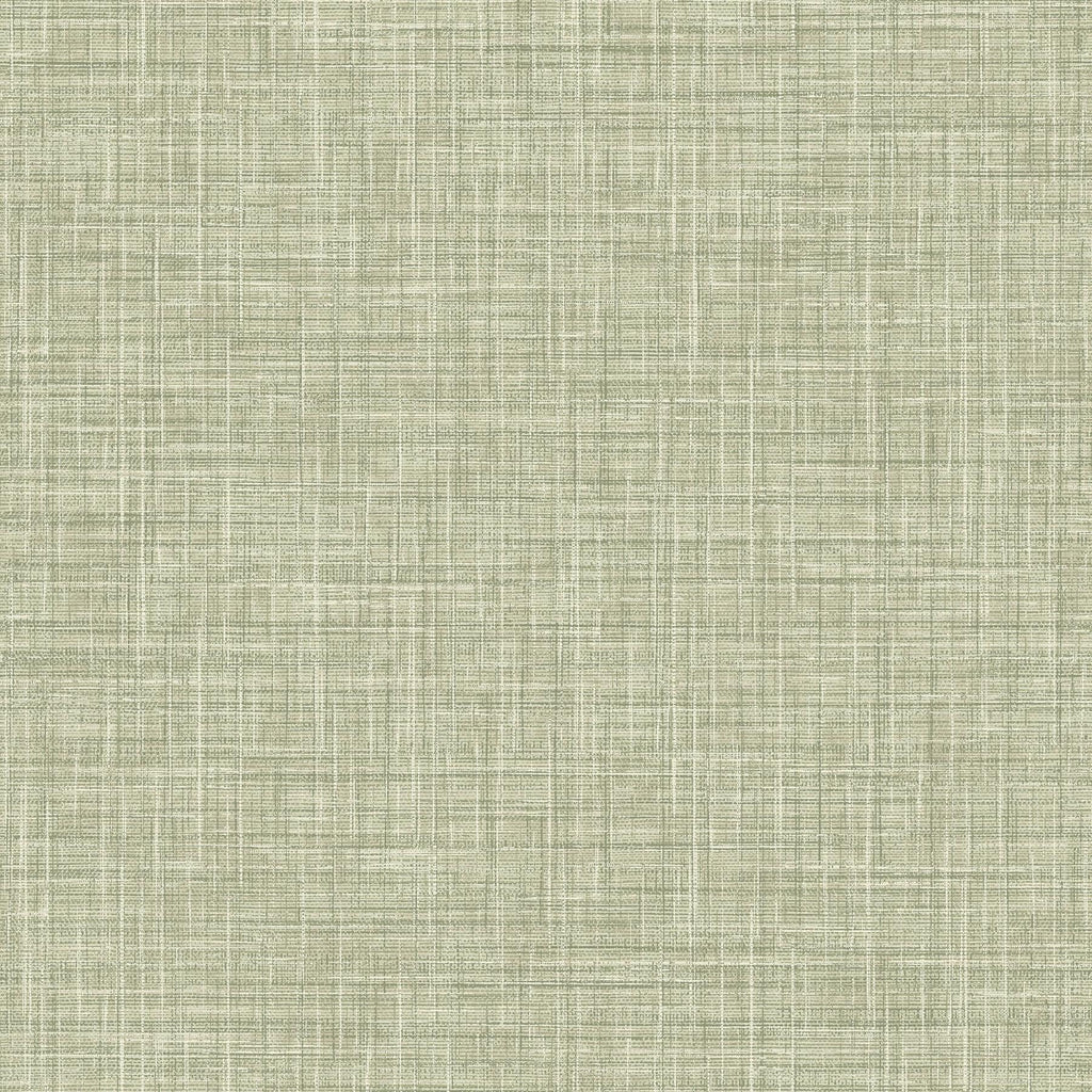Brewster Home Fashions Tuckernuck Green Faux Linen Wallpaper