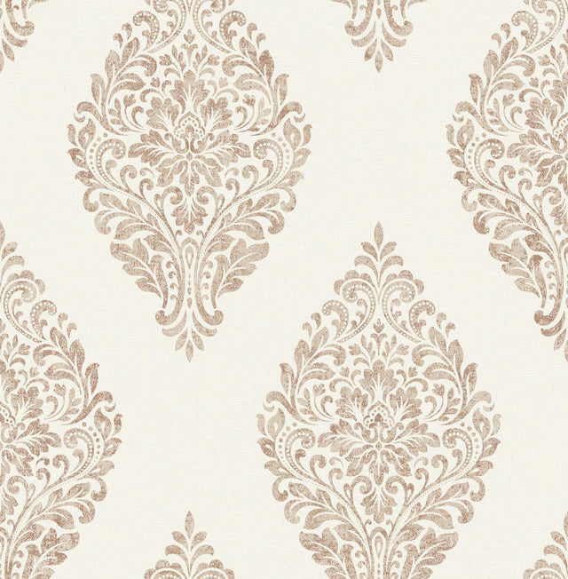 Brewster Home Fashions Gillian Copper Medallion Wallpaper
