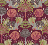 A-Street Prints Mandeville Raspberry Tropical Paradise Wallpaper by Scott Living