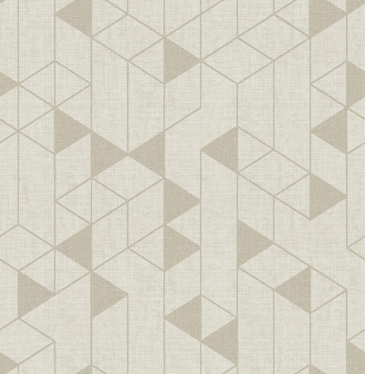A-Street Prints Fairbank Champagne Linen Geometric Wallpaper by Scott Living