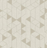 A-Street Prints Fairbank Champagne Linen Geometric Wallpaper by Scott Living