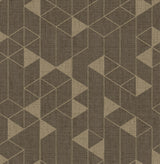 A-Street Prints Fairbank Chocolate Linen Geometric Wallpaper by Scott Living