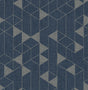 A-Street Prints Fairbank Navy Linen Geometric Wallpaper by Scott Living