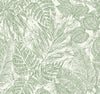 A-Street Prints Brentwood Green Palm Leaves Wallpaper By Scott Living