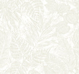 A-Street Prints Brentwood Bone Palm Leaves Wallpaper by Scott Living