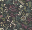 A-Street Prints Marilyn Black Floral Trail Wallpaper by Scott Living