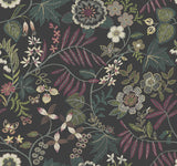 A-Street Prints Marilyn Black Floral Trail Wallpaper by Scott Living