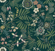 A-Street Prints Marilyn Green Floral Trail Wallpaper by Scott Living