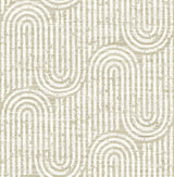 A-Street Prints Trippet Light Brown Zen Waves Wallpaper by Scott Living