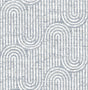A-Street Prints Trippet Blue Zen Waves Wallpaper by Scott Living