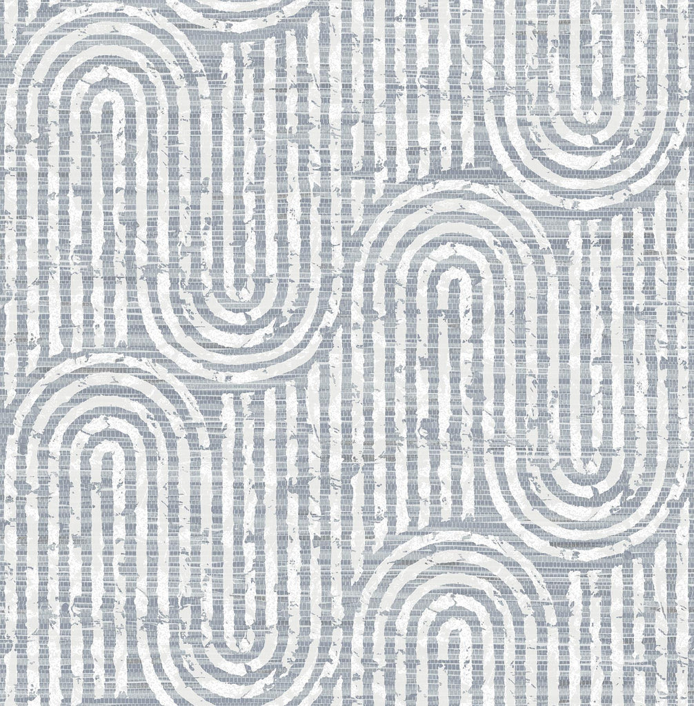 A-Street Prints Trippet Blue Zen Waves Wallpaper by Scott Living
