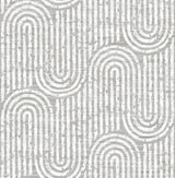 A-Street Prints Trippet Grey Zen Waves Wallpaper by Scott Living