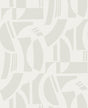 A-Street Prints Carter Cream Geometric Flock Wallpaper by Scott Living