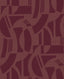 A-Street Prints Carter Burgundy Geometric Flock Wallpaper by Scott Living