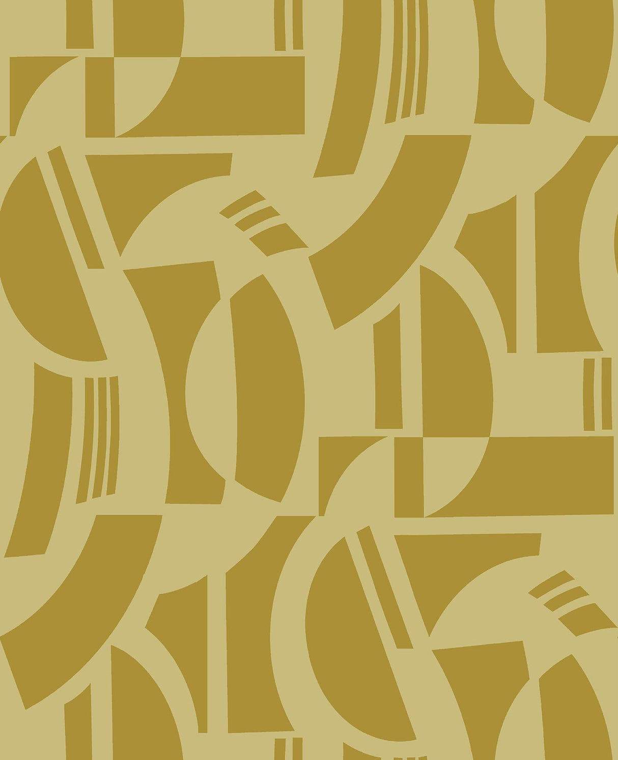 A-Street Prints Carter Gold Geometric Flock Wallpaper by Scott Living