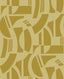 A-Street Prints Carter Gold Geometric Flock Wallpaper by Scott Living