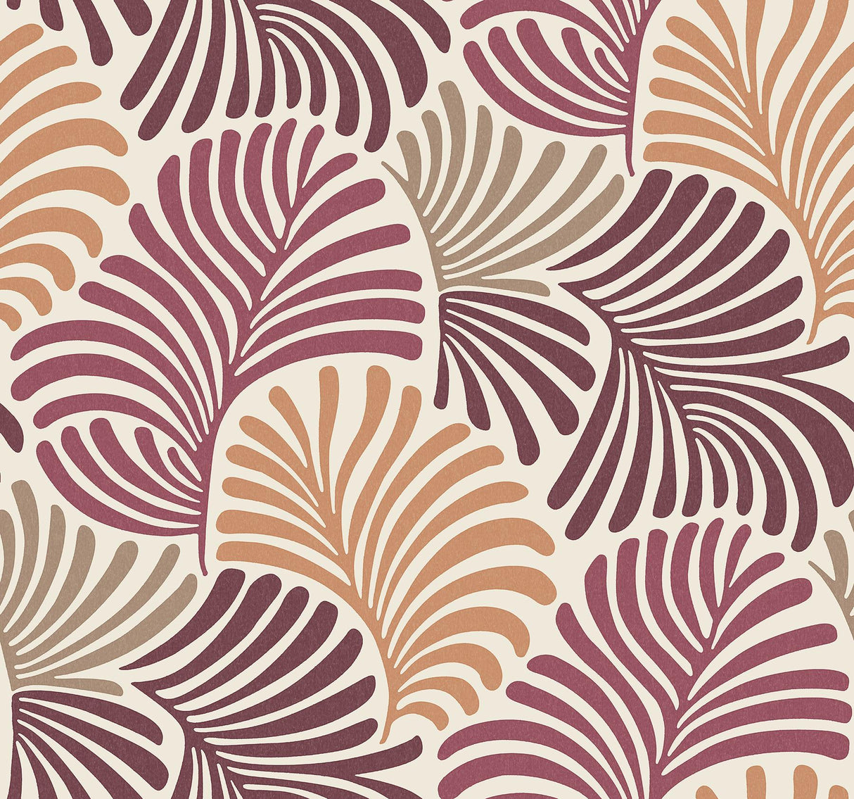 A-Street Prints Trousdale Raspberry Fanning Flora Wallpaper by Scott Living