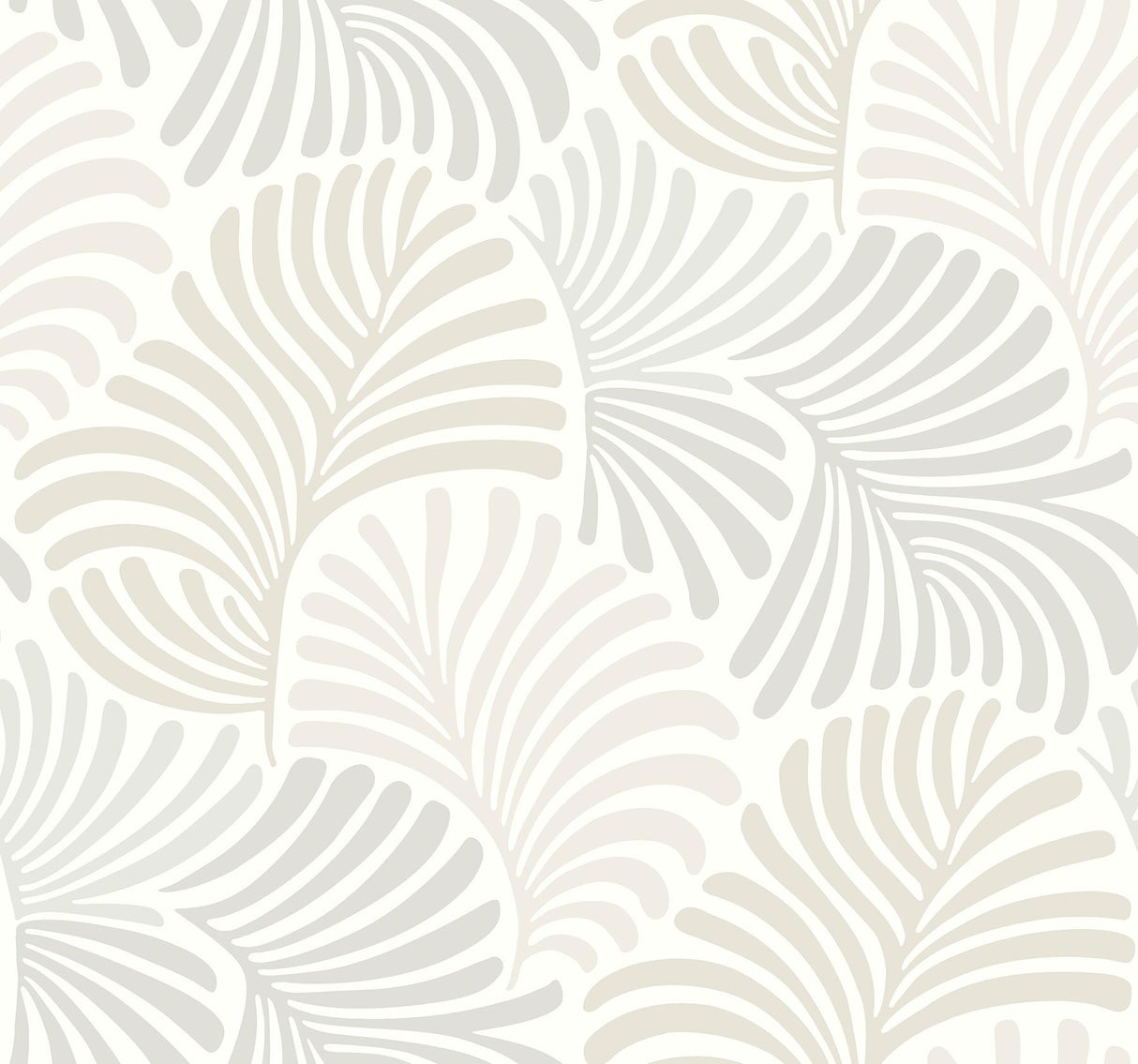 A-Street Prints Trousdale Neutral Fanning Flora Wallpaper by Scott Living