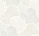 A-Street Prints Trousdale Neutral Fanning Flora Wallpaper by Scott Living
