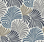 A-Street Prints Trousdale Dark Blue Fanning Flora Wallpaper by Scott Living